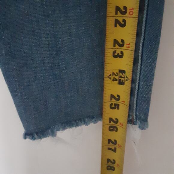 Lucky Brand Jeans Mid Rise Super Skinny Ava Women's 4/27 Ankle Fringe Distressed - Picture 13 of 13
